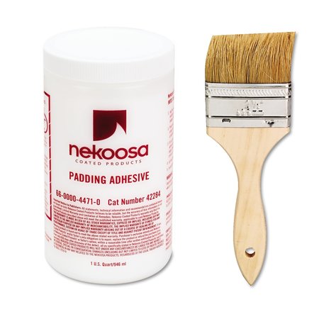 NEKOOSA Fan-Out Padding Adhesive, 32 oz, Dries Clear 42284